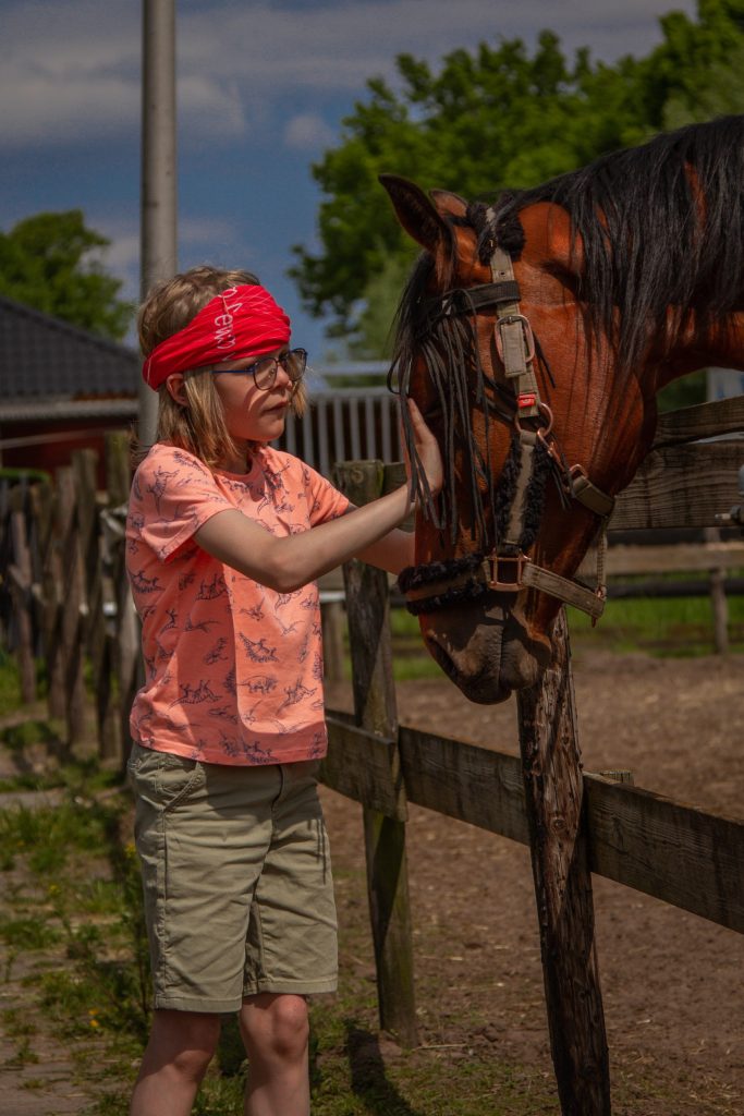 Kind aait paard